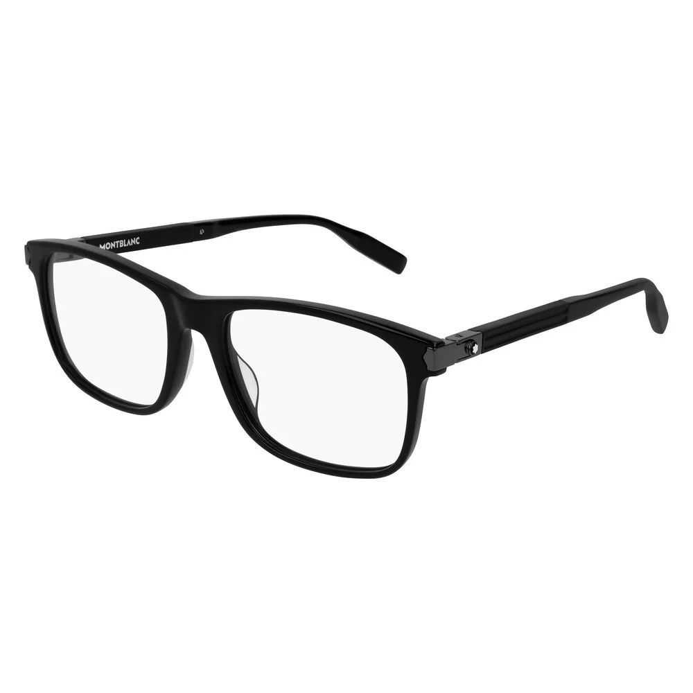 Mont Blanc MB0035O Eyeglasses Frame Black Acetate Rectangle